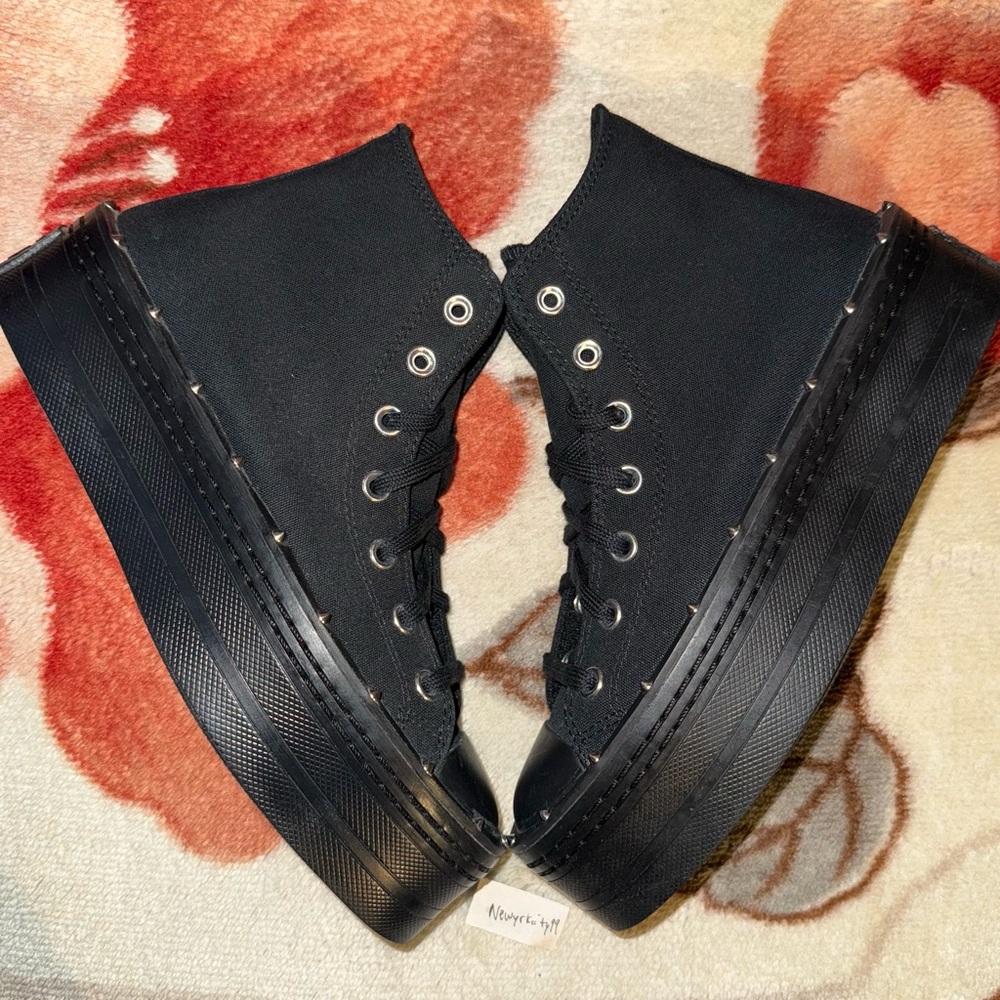 Converse Chuck Taylor All Star Modern Lift Platform Studded Black size 8.5 NEW - Picture 8 of 12